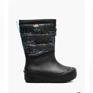 Bogs Kid's Snow Shell Zip Metallic Stripes Waterproof Winter Boots